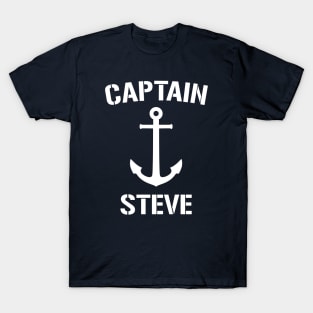 Nautical Captain Steve Personalized Boat Anchor T-Shirt